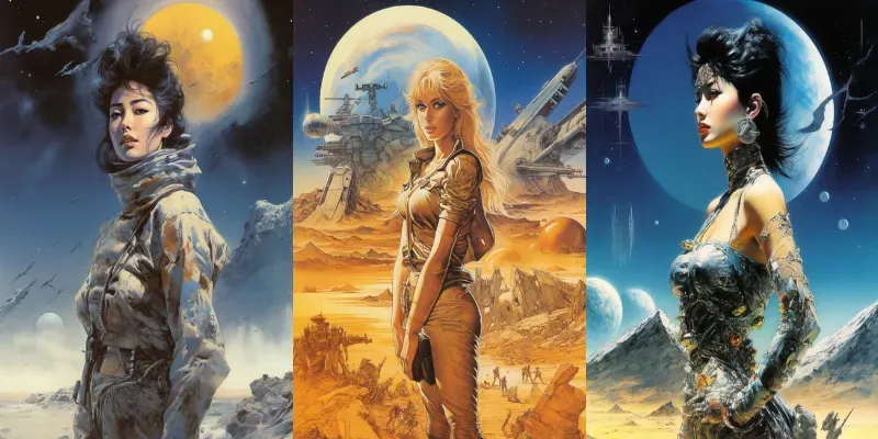 1980s Scifi Magazine Covers generated by undefined