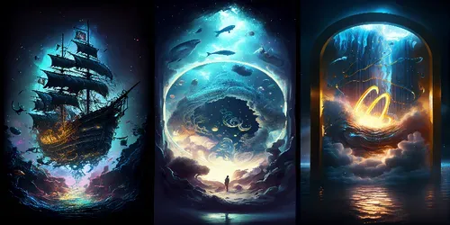 Cosmic Maelstrom Posters generated by midjourney