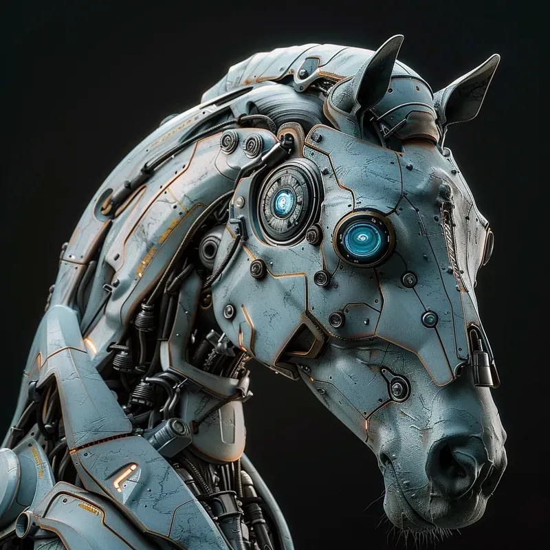 Realistic Cyborg Animal Illustrations