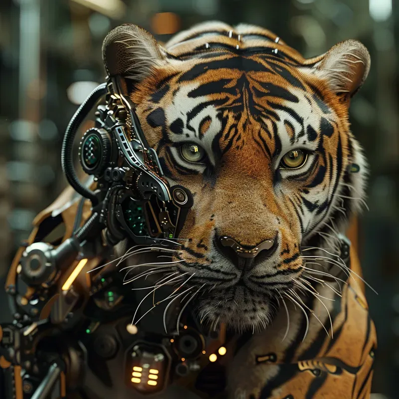 Realistic Cyborg Animal Illustrations