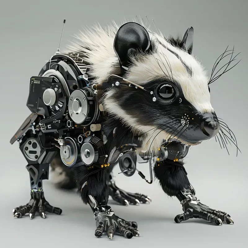Realistic Cyborg Animal Illustrations