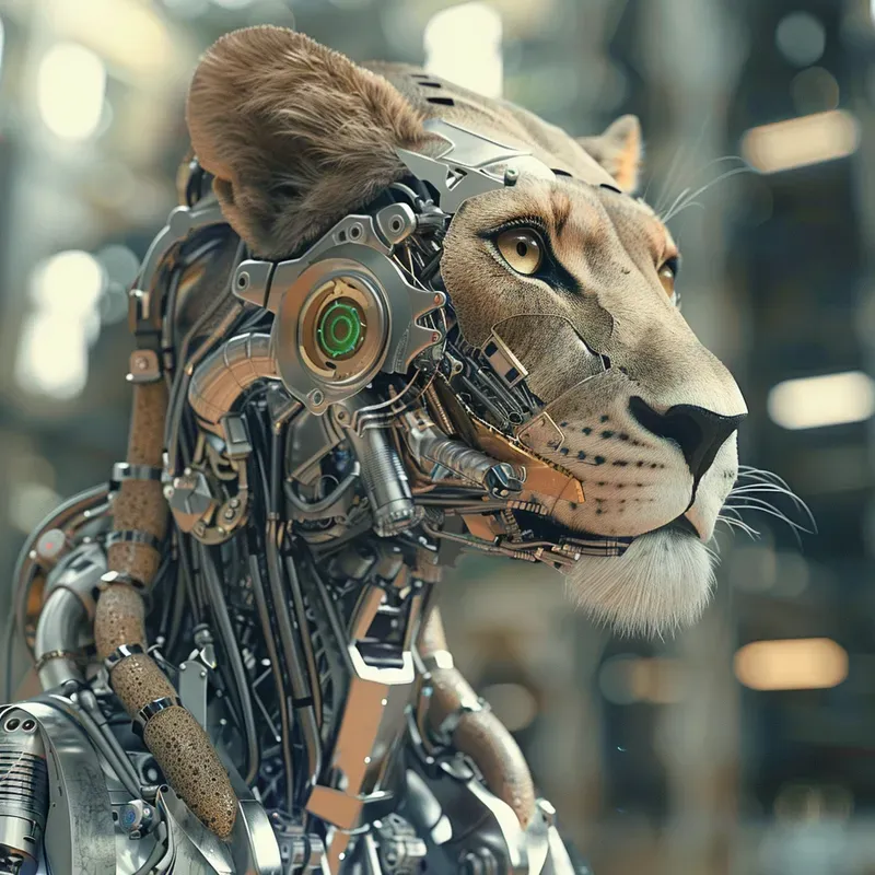 Realistic Cyborg Animal Illustrations