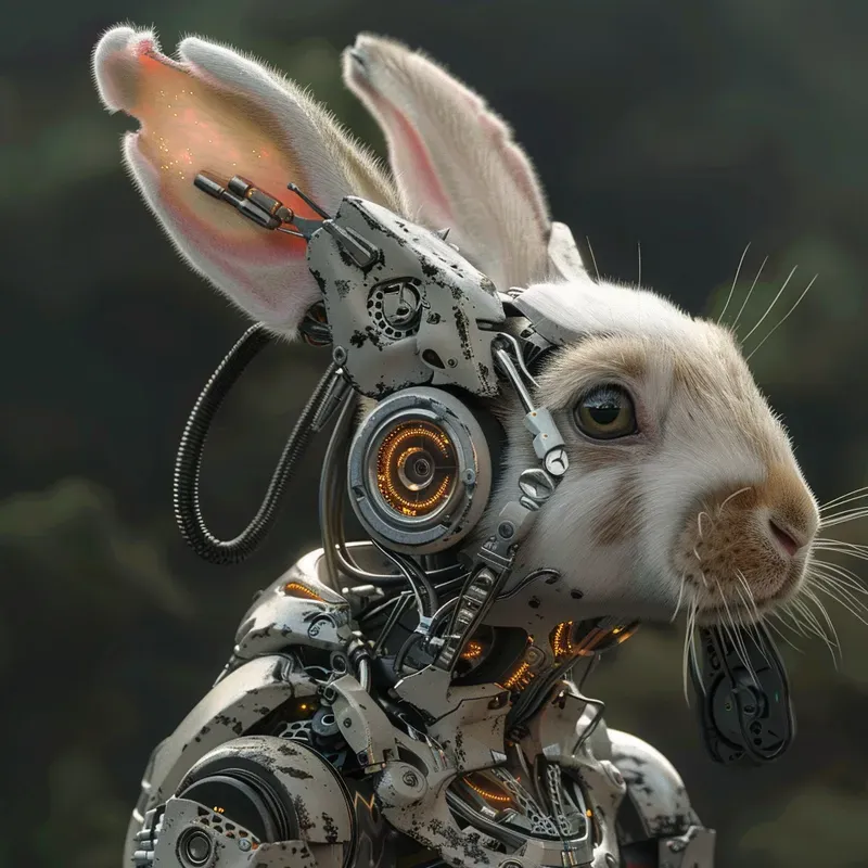 Realistic Cyborg Animal Illustrations