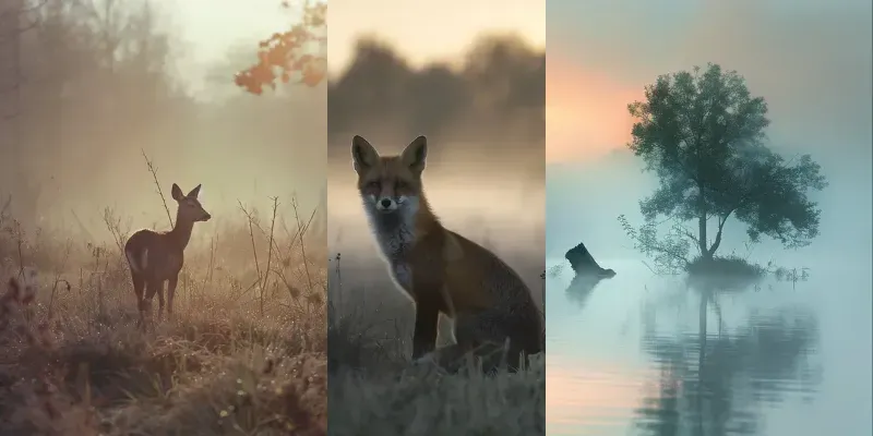 Beautiful Realistic Dawn Photographs generated by undefined