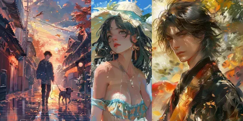Vibrant Anime Wallpapers generated by undefined