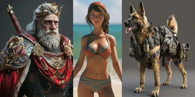 3D Animated Video Character Model generated by undefined