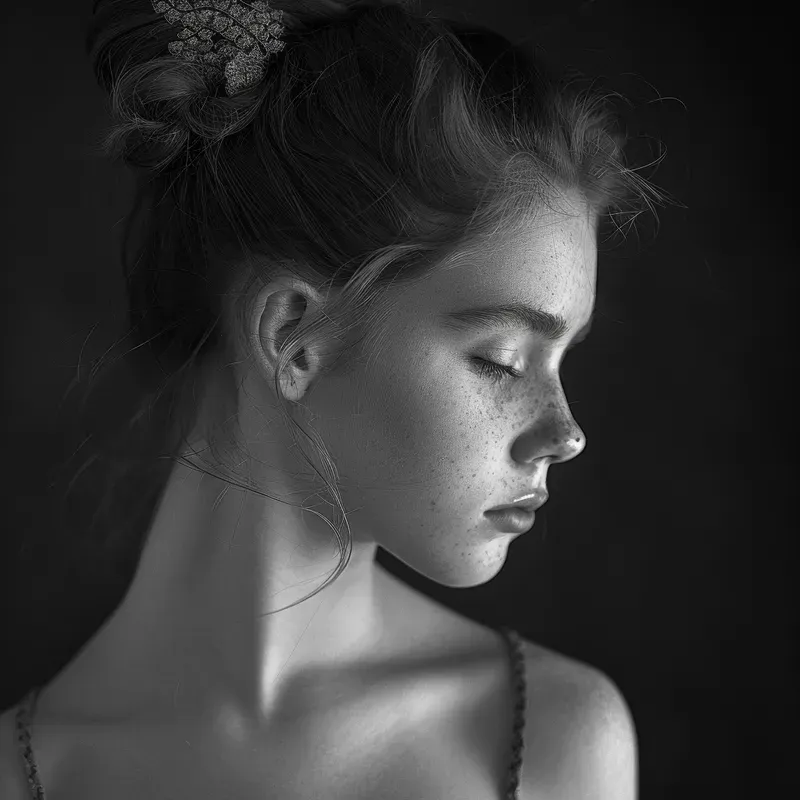 Realistic Monochrome Portrait Photography