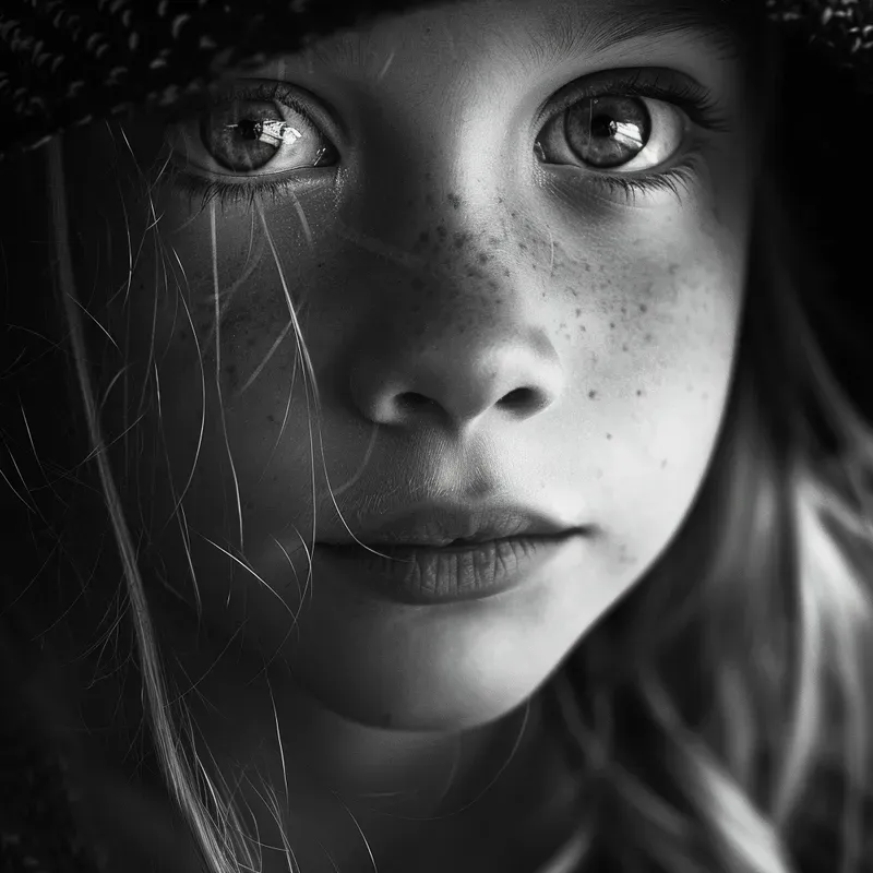 Realistic Monochrome Portrait Photography