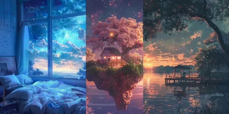 Dreamy Lofi Anime Wallpapers generated by undefined
