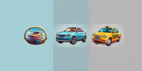 Transportation Stickers generated by leonardo