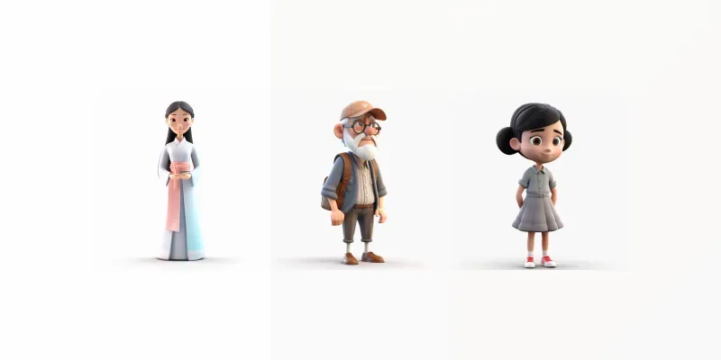 3D Animated Characters generated by undefined