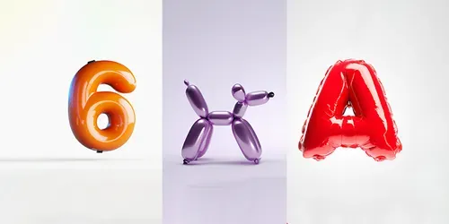 3d Balloon Renders generated by dalle