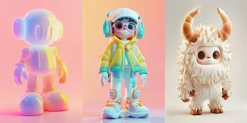 Glossy Vinyl 3D Figures generated by midjourney