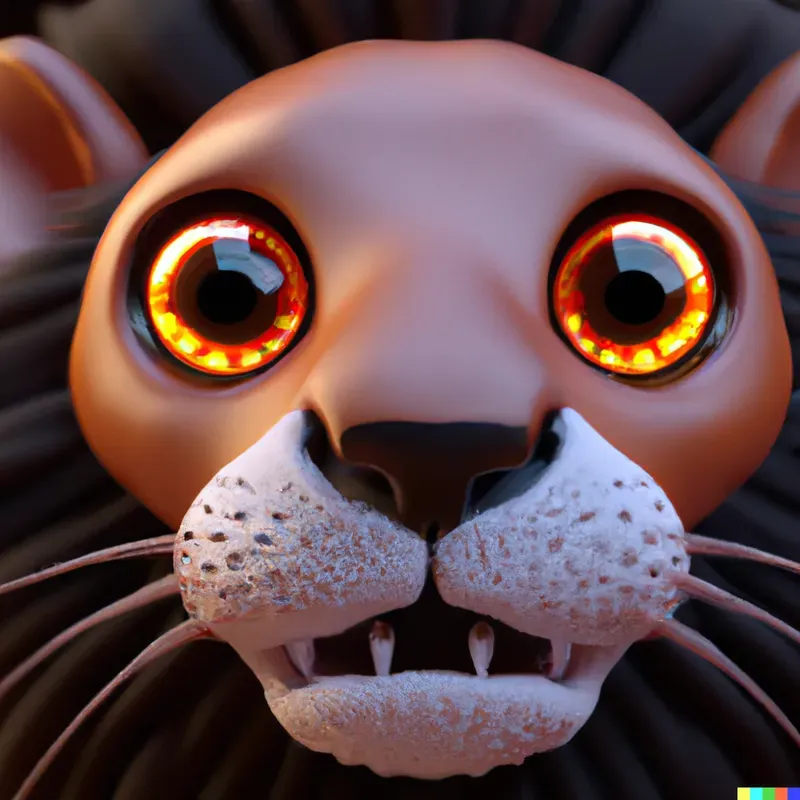 Cute Animals In A 3d Render