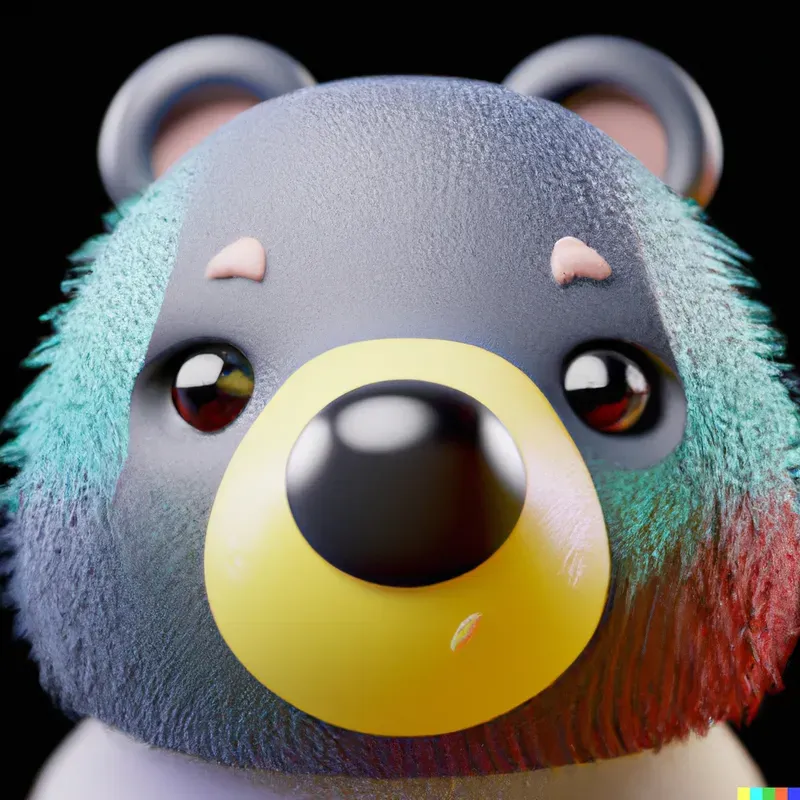 Cute Animals In A 3d Render
