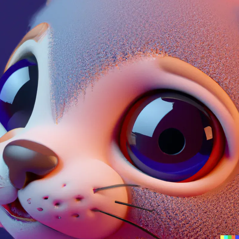 Cute Animals In A 3d Render