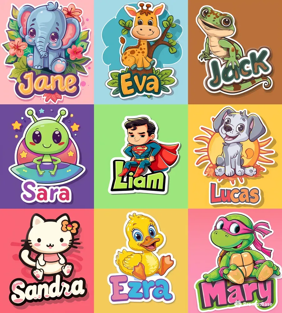 Cute Stickers For Kids With Names