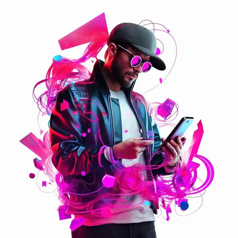 Neon Illustrations Of People