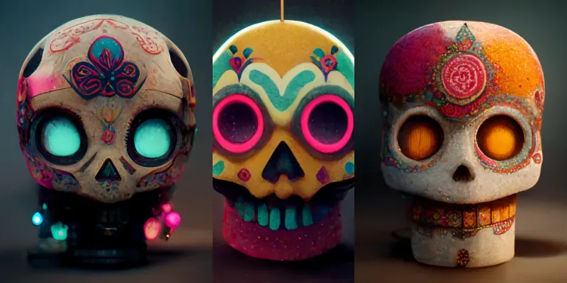 Day Of The Dead Sugar Skulls generated by undefined