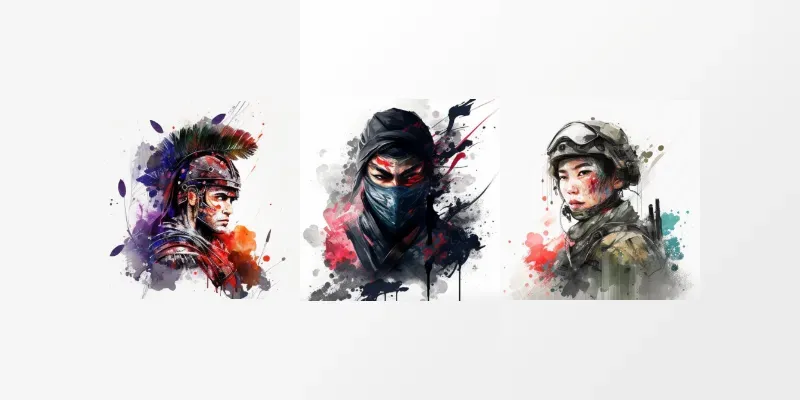 Water Color Character Avatars generated by undefined
