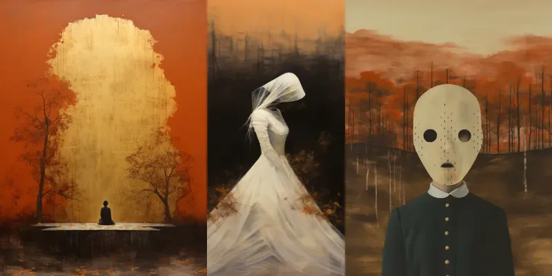 Minimal Stylized Surreal Paintings generated by undefined