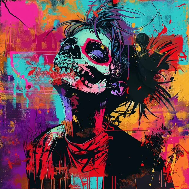 Rebellious Color Explosions Art