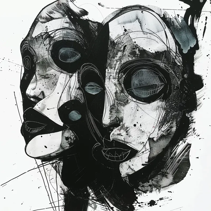Creepy Surreal Inky Art