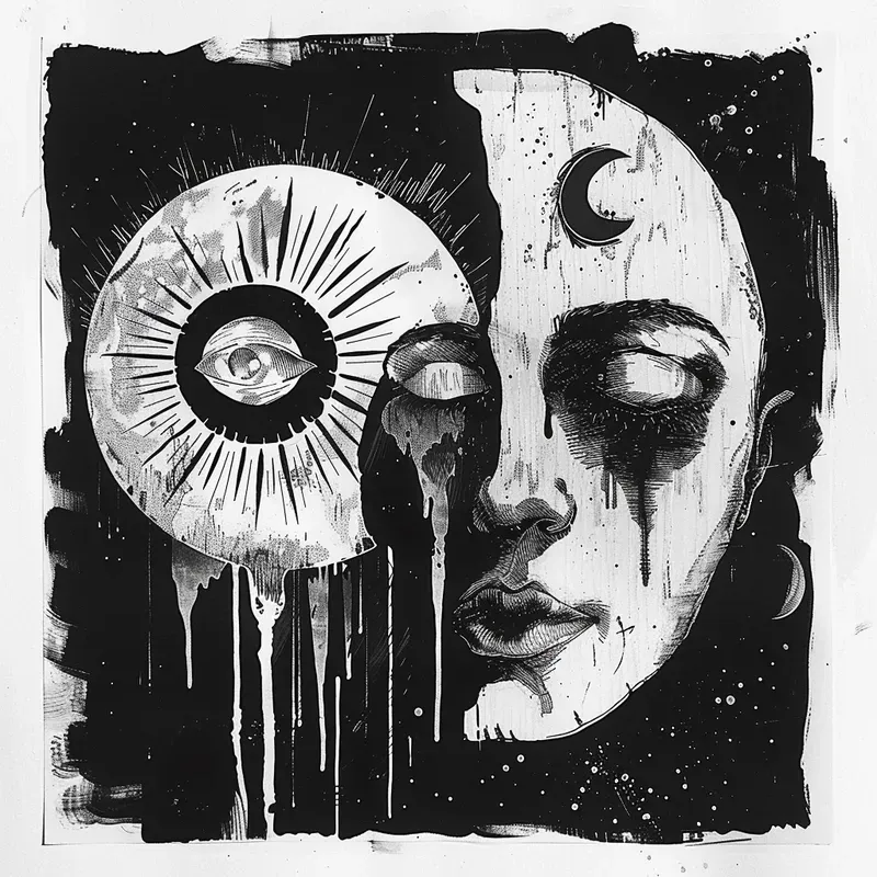 Creepy Surreal Inky Art