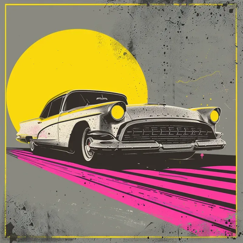 Messy Neon Art Prints