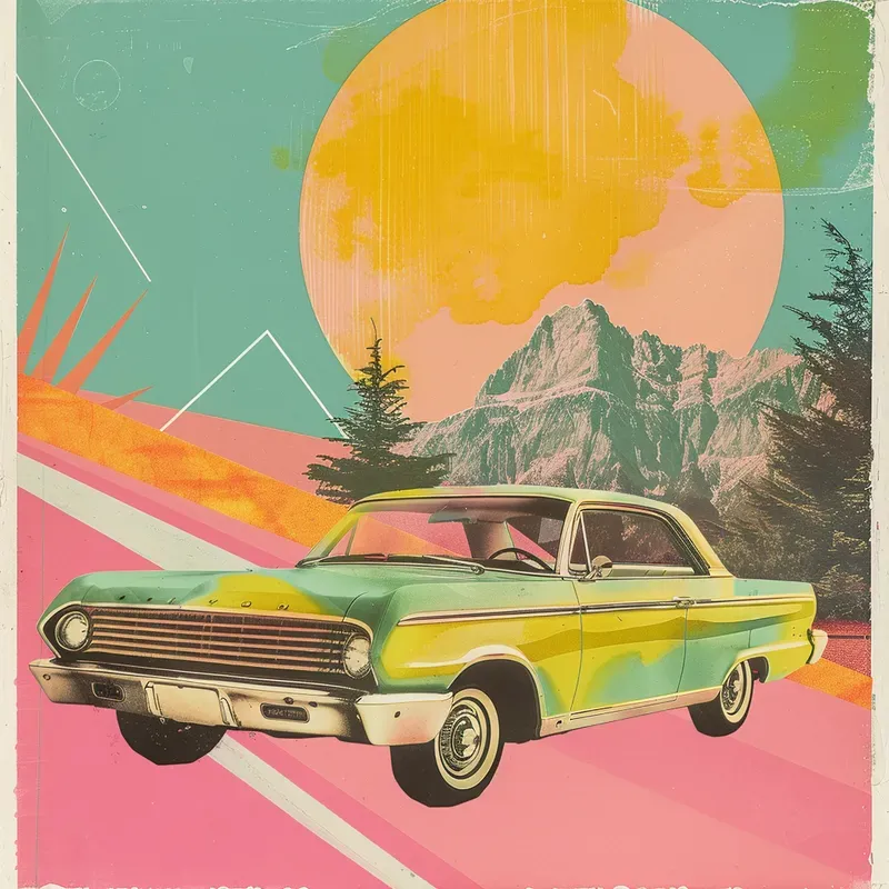 Trippy Collage Art Prints