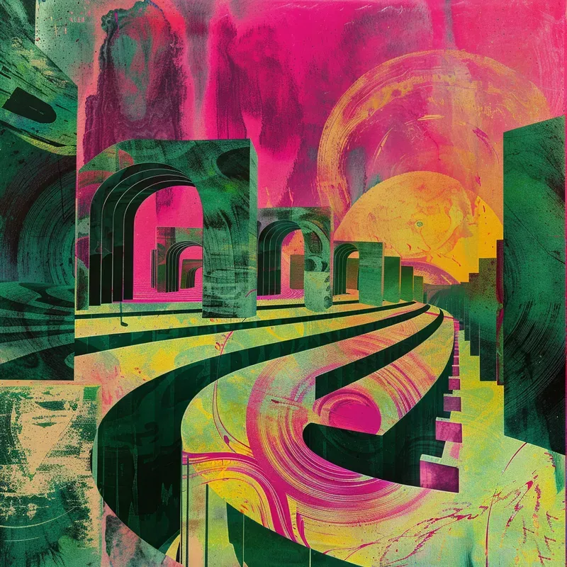Trippy Collage Art Prints