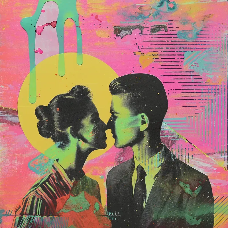 Trippy Collage Art Prints
