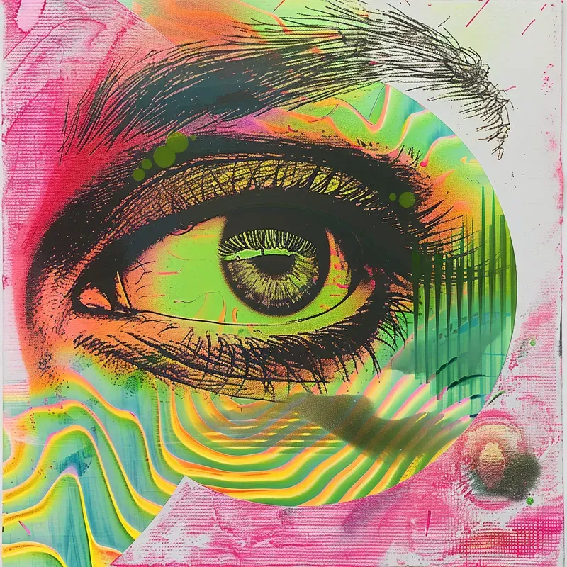 Trippy Collage Art Prints