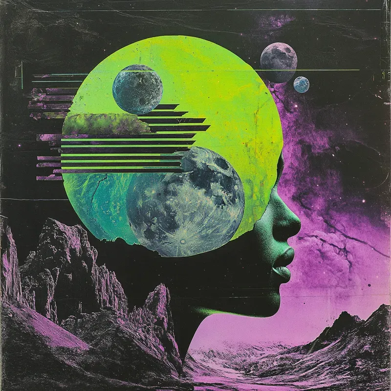 Trippy Neon Collages