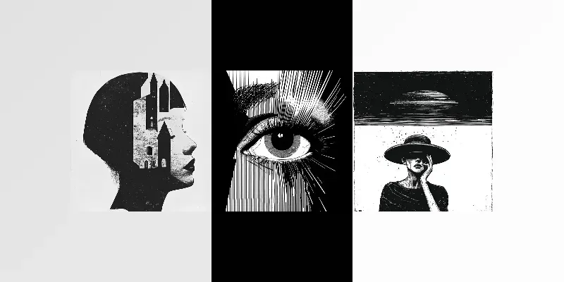 Stunning Black And White Art generated by undefined