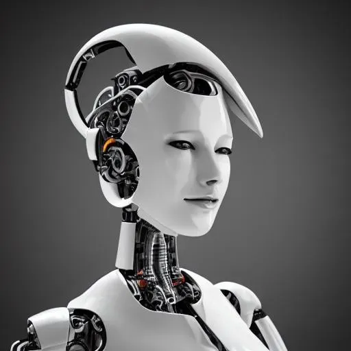 Robotic Woman Portrait