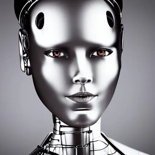 Robotic Woman Portrait
