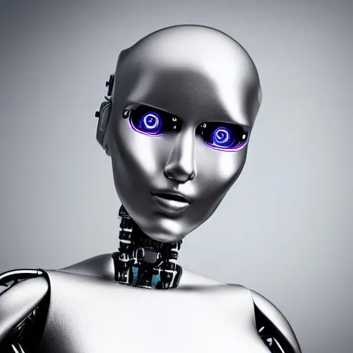 Robotic Woman Portrait