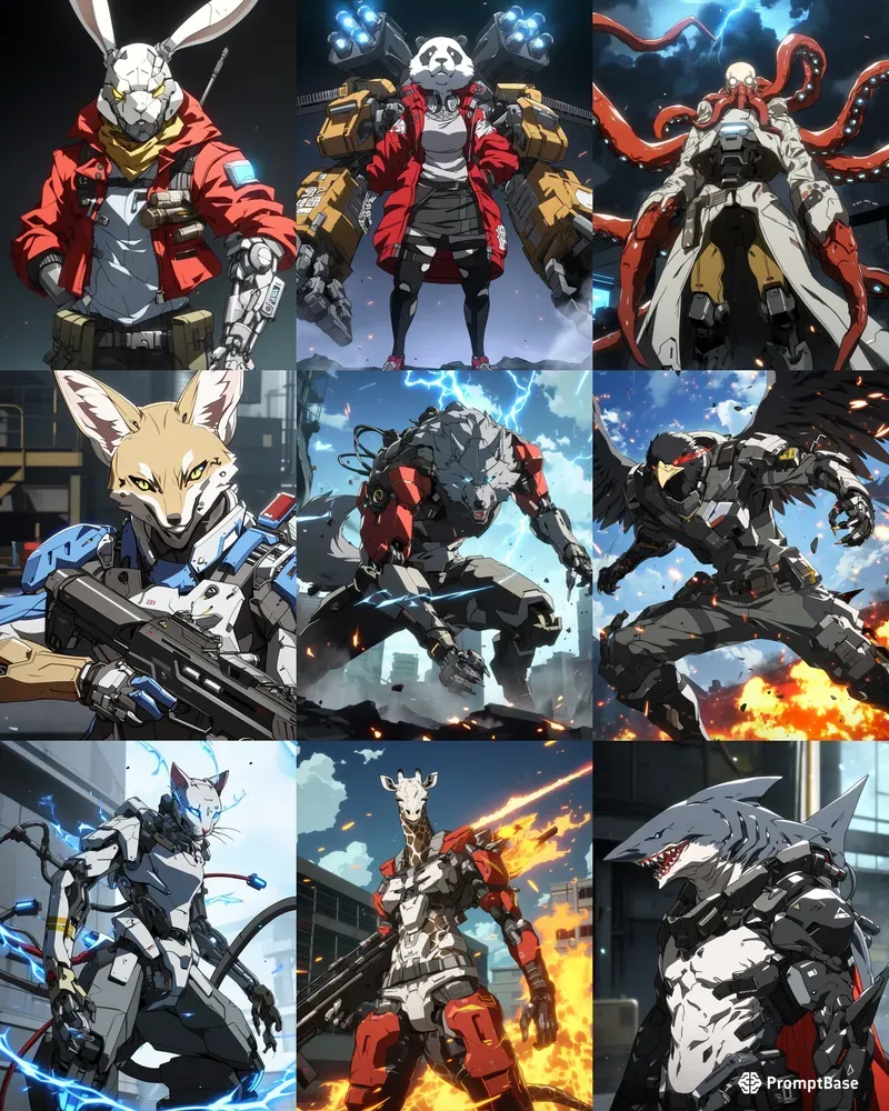 Anime Mecha Animals
