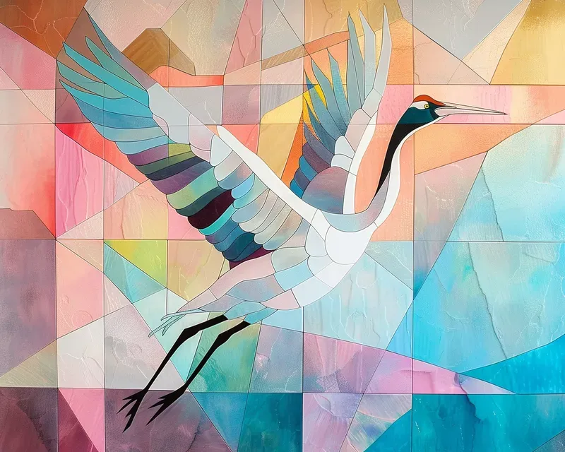 Tranquil Pastel Stained Glass Art