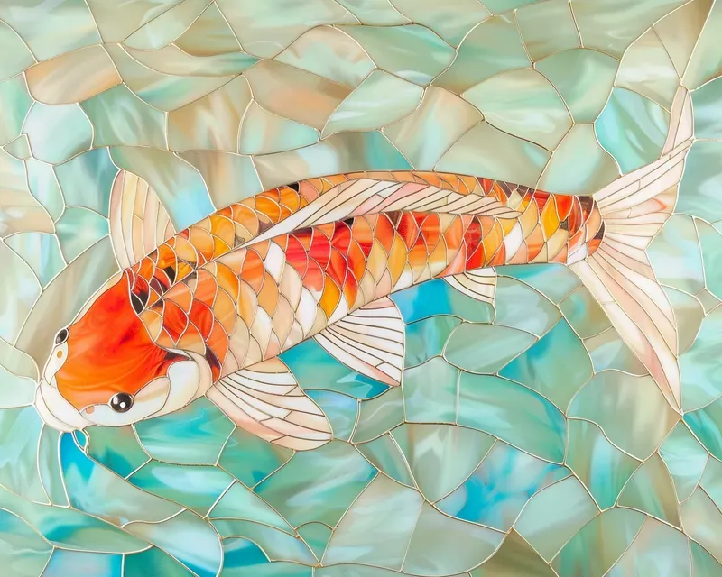 Tranquil Pastel Stained Glass Art