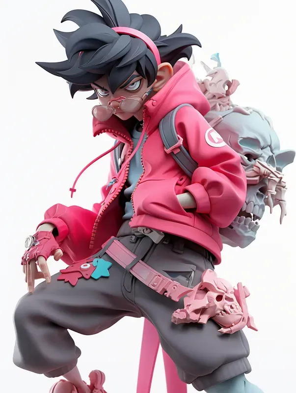 Animetech Style 3D Action Figurines