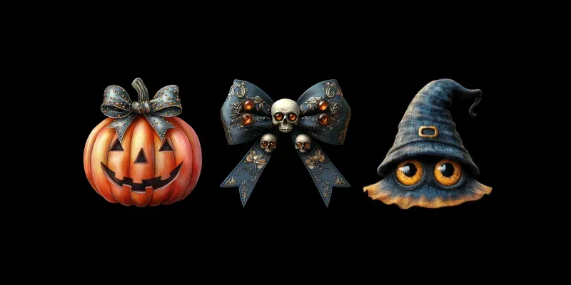 Cute Halloween Cliparts generated by undefined