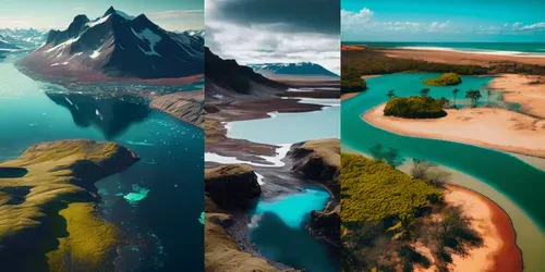 Drone Shot Cinematic Wallpapers generated by midjourney