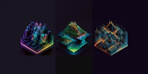 Isometric Digital Cities Of The Future generated by midjourney