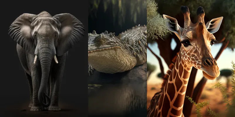 Realistic Animals generated by undefined