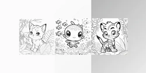 Baby Animal Coloring Pages For Children generated by midjourney