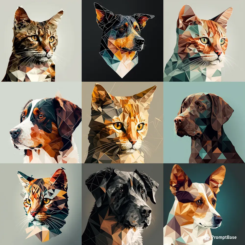Geometric Pet Portraits
