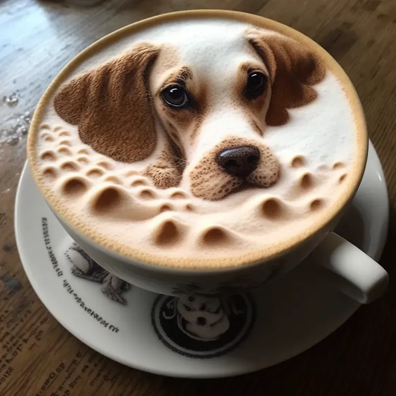 Fantasy Latte Art With Animals