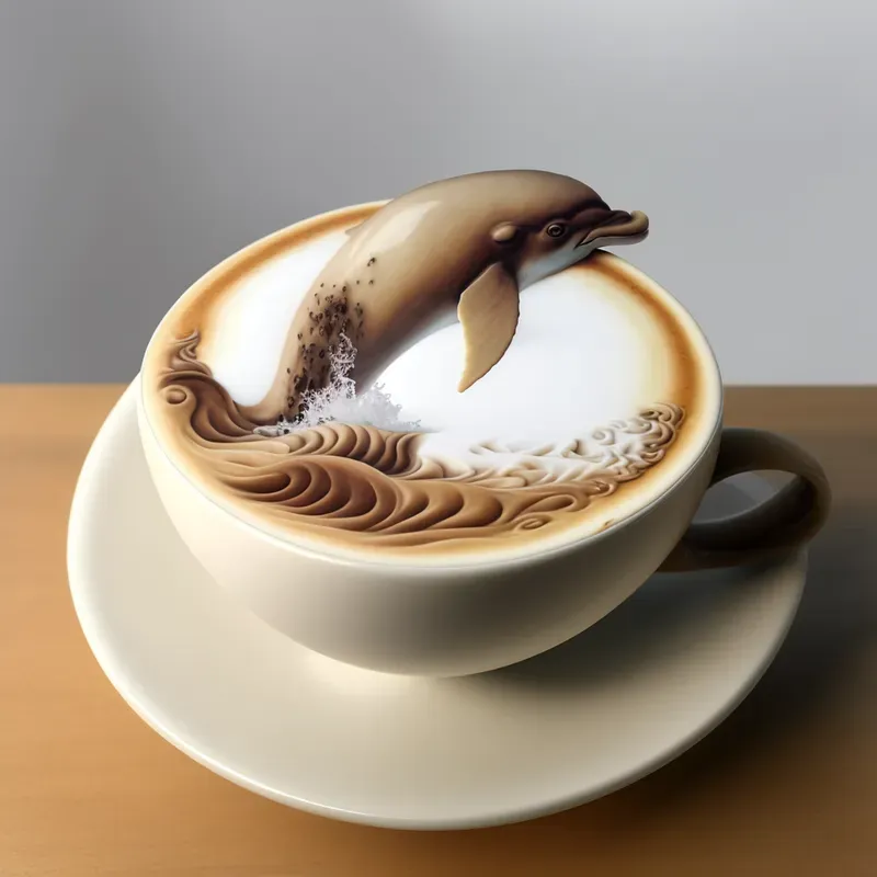 Fantasy Latte Art With Animals